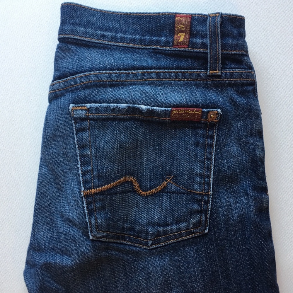 7FAMK Womens Bootcut Denim Jeans Size 28
